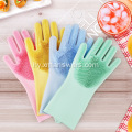 Կենցաղային լվացման ձեռնոցներ Սիլիկոնե մաքրող ձեռնոցներ